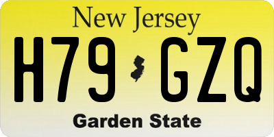 NJ license plate H79GZQ