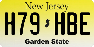NJ license plate H79HBE