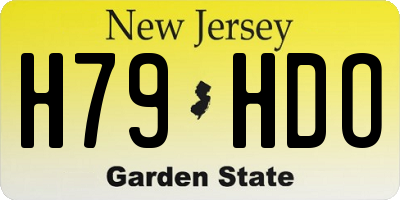 NJ license plate H79HDO