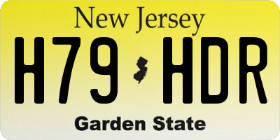 NJ license plate H79HDR