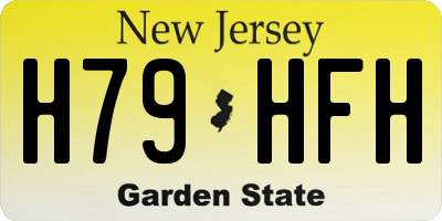 NJ license plate H79HFH