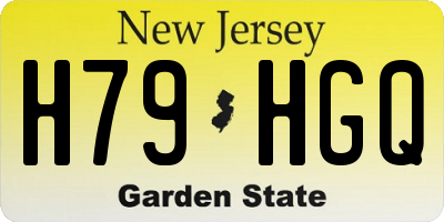 NJ license plate H79HGQ