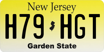 NJ license plate H79HGT