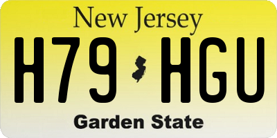 NJ license plate H79HGU