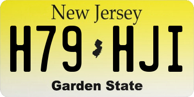 NJ license plate H79HJI