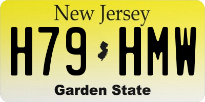 NJ license plate H79HMW