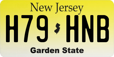 NJ license plate H79HNB