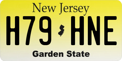 NJ license plate H79HNE
