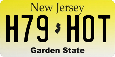 NJ license plate H79HOT