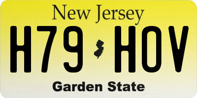 NJ license plate H79HOV