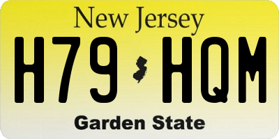 NJ license plate H79HQM