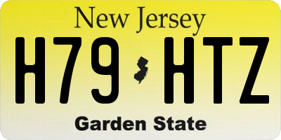 NJ license plate H79HTZ