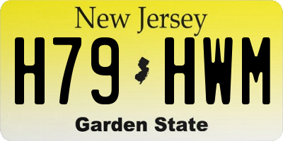 NJ license plate H79HWM