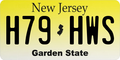 NJ license plate H79HWS