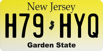 NJ license plate H79HYQ