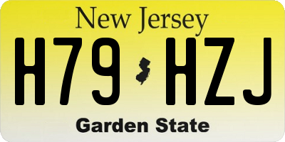 NJ license plate H79HZJ