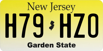 NJ license plate H79HZO