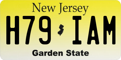 NJ license plate H79IAM