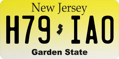 NJ license plate H79IAO