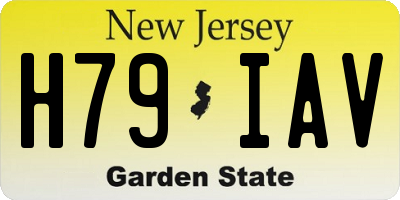 NJ license plate H79IAV