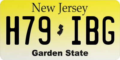 NJ license plate H79IBG