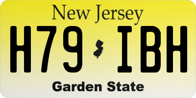 NJ license plate H79IBH