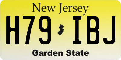 NJ license plate H79IBJ