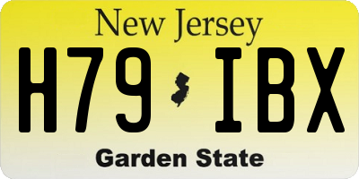 NJ license plate H79IBX