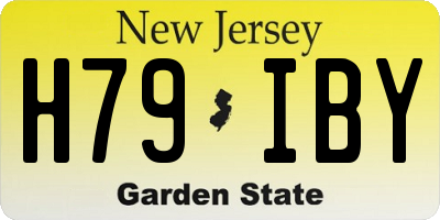 NJ license plate H79IBY