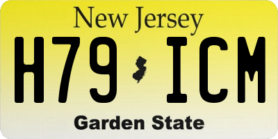 NJ license plate H79ICM