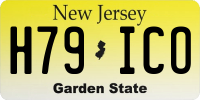 NJ license plate H79ICO