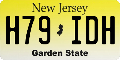 NJ license plate H79IDH
