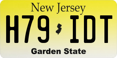 NJ license plate H79IDT