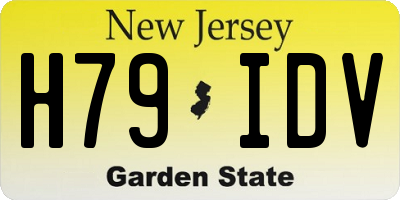 NJ license plate H79IDV