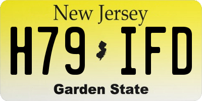 NJ license plate H79IFD