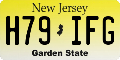 NJ license plate H79IFG