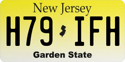 NJ license plate H79IFH