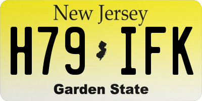 NJ license plate H79IFK