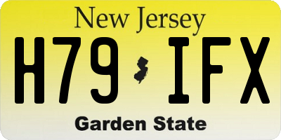 NJ license plate H79IFX