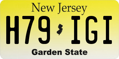 NJ license plate H79IGI