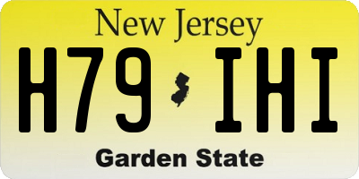 NJ license plate H79IHI