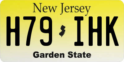 NJ license plate H79IHK