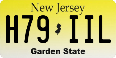 NJ license plate H79IIL