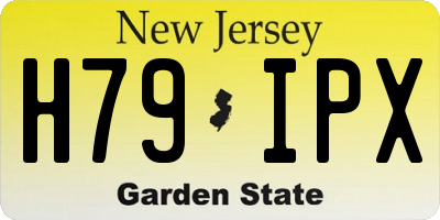 NJ license plate H79IPX