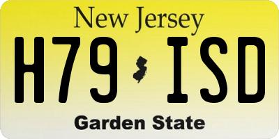 NJ license plate H79ISD