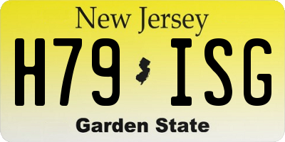 NJ license plate H79ISG