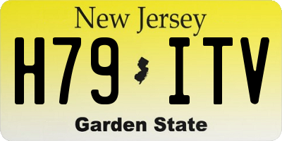 NJ license plate H79ITV