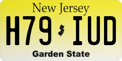 NJ license plate H79IUD