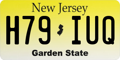 NJ license plate H79IUQ