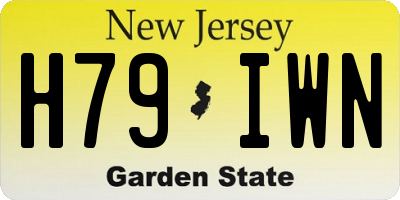 NJ license plate H79IWN